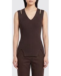 Roberto Collina - Cut-Out Viscose Top - Lyst