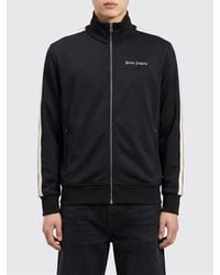 Palm Angels - High Neck Technical Fabric Track Jacket With Logo - Lyst