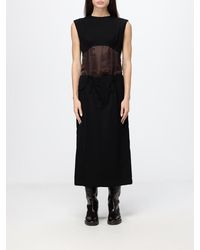 Marni - Sleeveless Virgin Wool Midi Sheath Dress With Crew Neck - Lyst