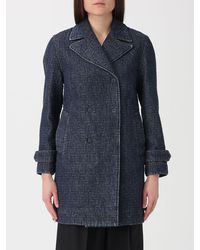 Fendi - Double-Breasted Cotton Denim Jacket - Lyst