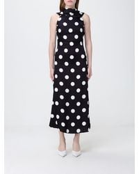 Mar De Margaritas - Polka Dot Viscose Midi Dress - Lyst