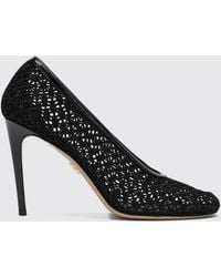 Ferragamo - Sol 95 Macramé Leather Pumps - Lyst