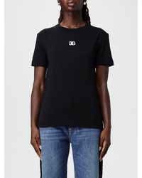 Dolce & Gabbana - Dolce &Amp Gabbana Cotton T-Shirt With Monogram - Lyst
