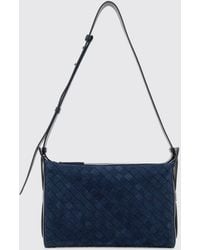 Bottega Veneta - Tribeca Woven Suede Shoulder Bag - Lyst