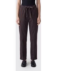 Semicouture - Mid-Rise Slim Fit Cotton Trousers With Drawstring - Lyst