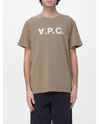 A.P.C. - Organic Cotton T-Shirt With Logo - Lyst