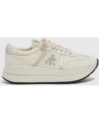 Premiata - Bethcoin Suede And Mesh Trainers With Colour-Block Design And Platform Sole - Lyst