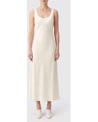 Rohe - Satin Midi Slip Dress With U-Neck And Off-The-Shoulder Design - Lyst