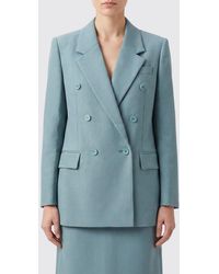 Chloé - Chlo&Eacute Double-Breasted Merino Wool Blazer With Peak Lapels And Flap Pockets - Lyst