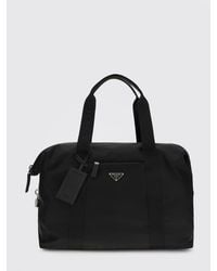 Prada - Recycled Nylon Duffle Bag With Logo - Lyst
