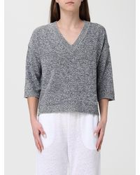 Kangra - Cotton Blend V-Neck Sweater - Lyst