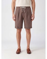 Brunello Cucinelli - Linen Blend Shorts - Lyst