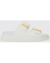 McQueen - Double Strap Rubber Sandals - Lyst