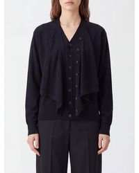 Lemaire - V-Neck Wool Blend Cardigan With Button Closure - Lyst