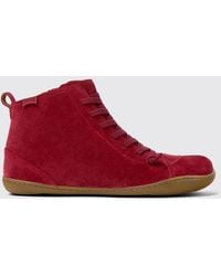 Camper - Peu Suede Outdoor Ankle Boots With Elastic Laces And Zip - Lyst
