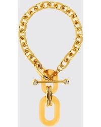 Rabanne - Choker-Halskette Aus Messing Und Harz Mit Geprägtem Logo - Lyst