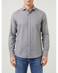 Brunello Cucinelli - French Collar Cotton Shirt With Long Sleeves - Lyst