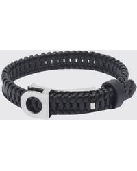 Ferragamo - Adjustable Calf Leather Bracelet With Gancini Monogram Buckle - Lyst