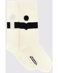 Isabel Marant - Jacquard Logo Stretch Cotton Socks - Lyst