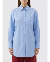 Sportmax - Nespola Pleated Cotton Blend Shirt - Lyst