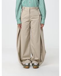 Loewe - High-Waisted Draped Wide-Leg Trousers - Lyst