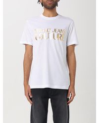 Versace Jeans Couture - T-Shirt Con Stampa Logo - Lyst