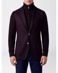 Eleventy - Einreihiger Strickblazer Aus Wolle Mit Fallendem Revers - Lyst