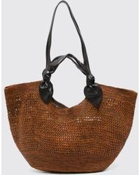 Hereu - Fonol Crochet Raffia And Nappa Leather Bag - Lyst