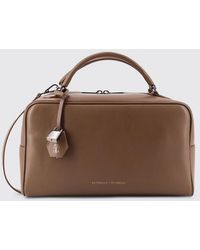 Brunello Cucinelli - Boston Explorer Leather Handbag - Lyst