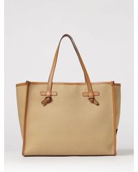 Gianni Chiarini - Marcella Cotton Canvas And Leather Bag - Lyst
