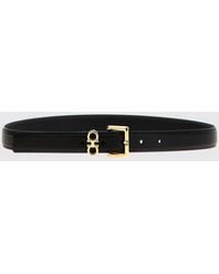 Ferragamo - Double Gancini Calfskin Leather Belt With Pin Buckle - Lyst