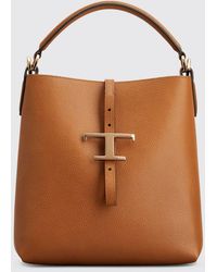 Tod's - Grained Calfskin Shoulder Bag - Lyst