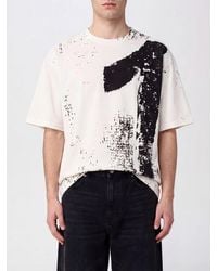 Maison Margiela - Slogan Print Cotton T-Shirt With Dropped Shoulders - Lyst