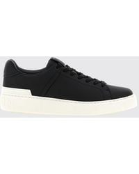 Balmain - B-Court Bicolour Smooth Calf Leather Trainers - Lyst