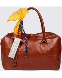 Golden Goose - Vita Leather Handbag With Double Handle And Detachable Shoulder Strap - Lyst
