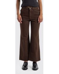 Lemaire - Flared Five-Pocket Cotton Trousers With Mid-Rise Waist - Lyst