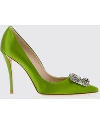 Roger Vivier - Silk Flower Strass Pumps - Lyst