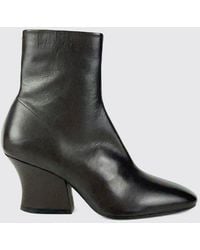 Jil Sander - Smooth Leather Ankle Boots With Mid Heel - Lyst