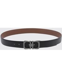 Ferragamo - Gancini Reversible Leather Belt With Metal Buckle - Lyst
