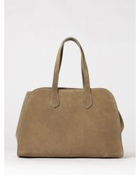Liviana Conti - Madison Suede Leather Tote Bag With Double Handle - Lyst