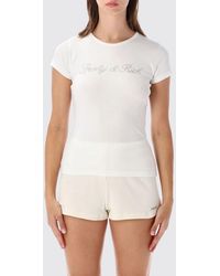 Sporty & Rich - Sporty &Amp Rich Slim Fit Cotton T-Shirt With Rhinestone Logo - Lyst