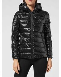 Philipp Plein - Slim Fit Quilted Nylon Short Puffer Jacket With Hexagon Logo - Lyst