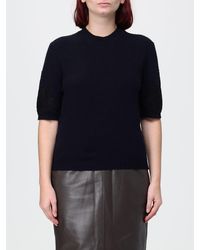 Alberta Ferretti - Short-Sleeved Cashmere Jumper With Crew Neck - Lyst
