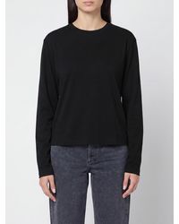 Agolde - Long-Sleeved Cotton Crewneck T-Shirt - Lyst