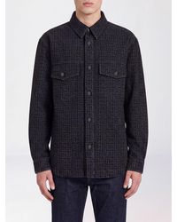 Balmain - Monogram Pb Labyrinth All-Over Cotton Shirt - Lyst