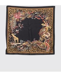Etro - Pañuelo Cuadrado De Pura Seda Con Estampado Paisley Y Animalier - Lyst
