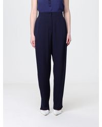 Emporio Armani - Viscose Straight Trousers - Lyst
