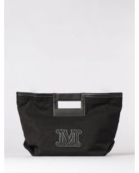 Max Mara - Tasche Aus Baumwoll-Canvas Und Leder - Lyst