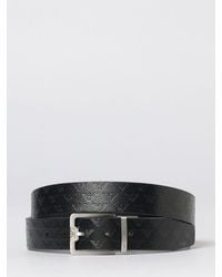 Emporio Armani - Leather Belt With Logo - Lyst