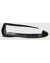 Moschino - Pvc And Satin Ballet Flats - Lyst